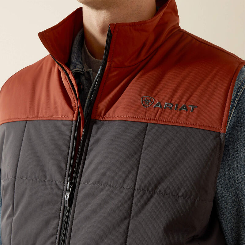 ARIAT MENS Crius Insulated Vest-SMOKED PAPRIKA/PHANTOM