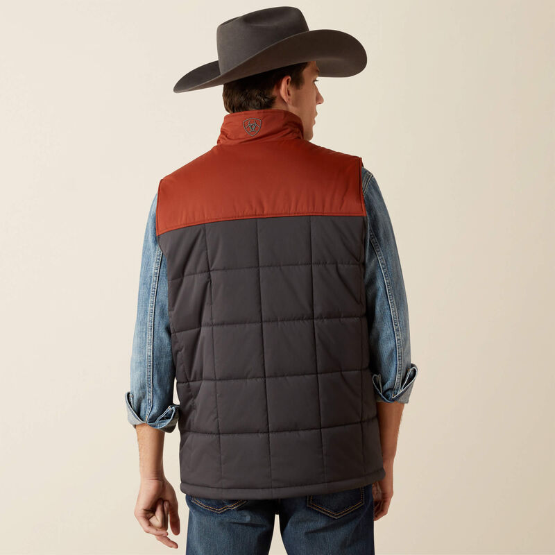 ARIAT MENS Crius Insulated Vest-SMOKED PAPRIKA/PHANTOM