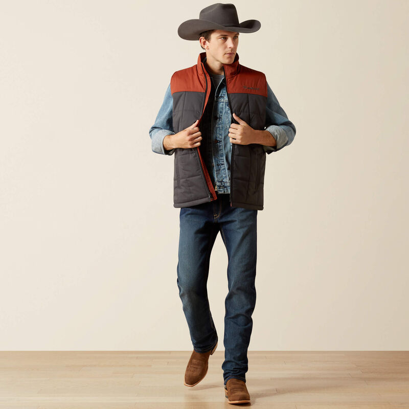 ARIAT MENS Crius Insulated Vest-SMOKED PAPRIKA/PHANTOM