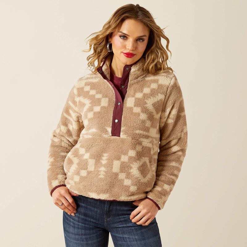 ARIAT WOMENS BERBER SNAP FRONT SWEATSHIRT
