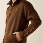 ARIAT MENS CALDWELL LOGO 1/4 ZIP SWTR (CARAFE)