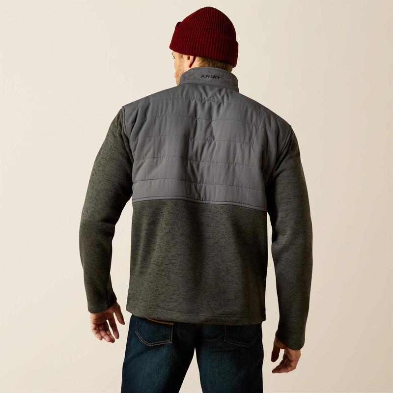 ARIAT MENS CALDWELL REINFORCED SNAP SWEATSHIRT (GREY)