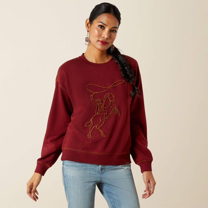 ARIAT WOMENS LASSO SWEATSHIRT