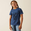 Ariat Girl's Navy Heather Bull Night Sky T Shirt