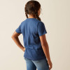 Ariat Girl's Navy Heather Bull Night Sky T Shirt
