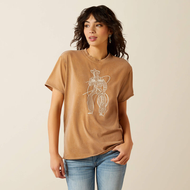 ARIAT WOMENS BUCKAROO SS TSHIRT
