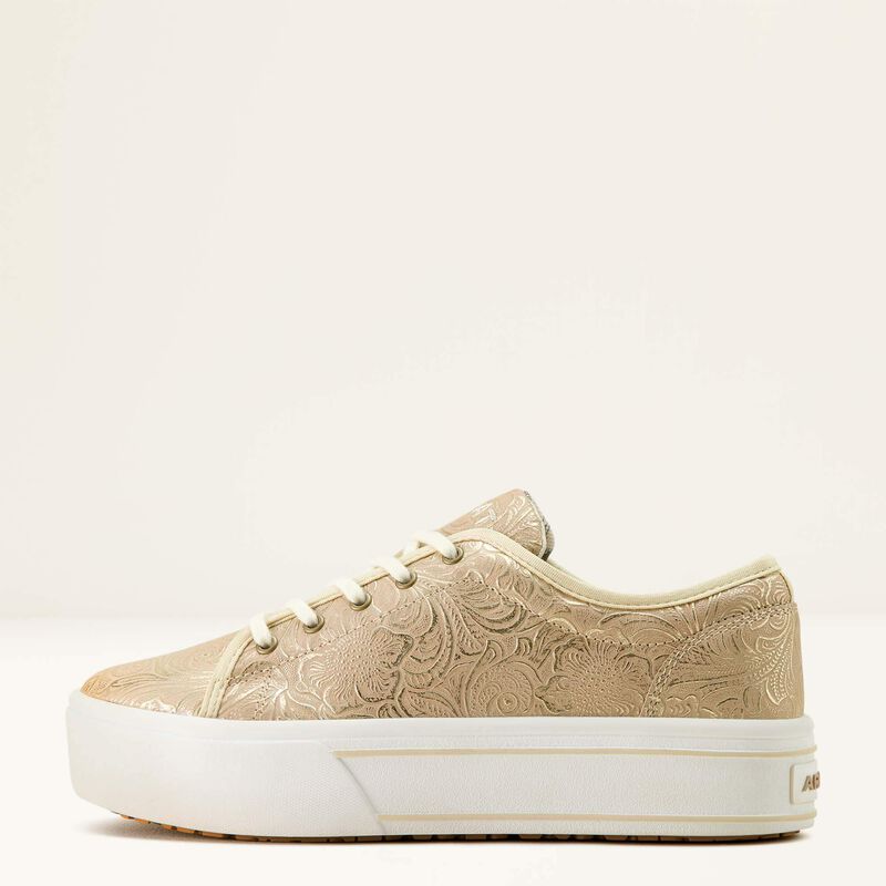 ARIAT WOMENS SKYLAR SHOE-PEARL FLORAL EMBOSS