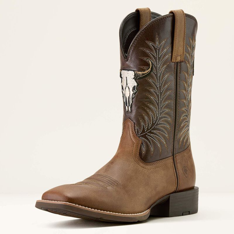 ARIAT MENS SPORT STEER SKULL BOOT