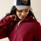 ARIAT WOMENS High Noon 1/2 Zip Pullover-BEAUJOLAIS
