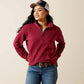 ARIAT WOMENS High Noon 1/2 Zip Pullover-BEAUJOLAIS