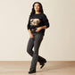ARIAT WOMENS Outlaw Oversized Sweatshirt-BLACK