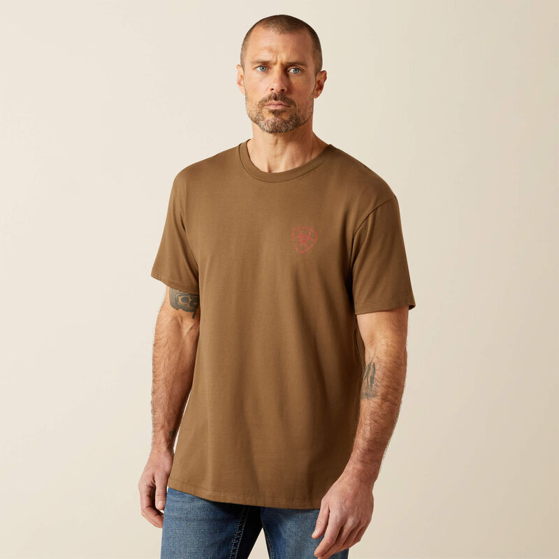 Ariat® Men's S/S Teal Brown Stone Arrowhead T-Shirt