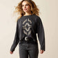 ARIAT WOMENS Hesperia T-Shirt-BLACK MINERAL WASH