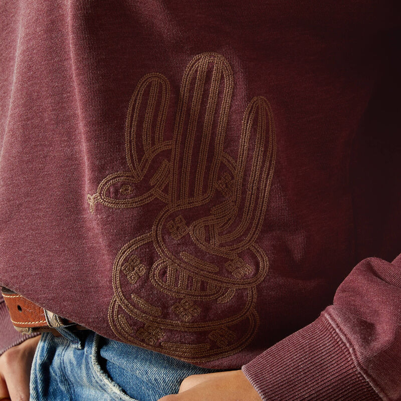 ARIAT WOMENS Valley Sweatshirt-PORT ROYALE
