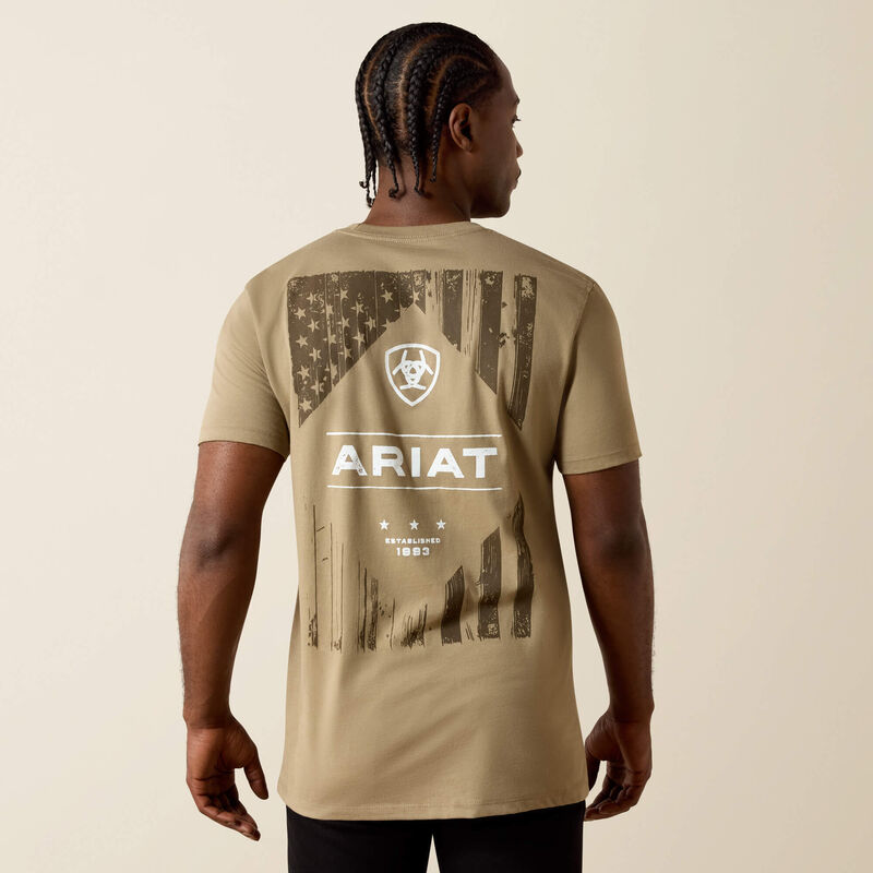 Ariat Wooden Diamond Flag V2 Buckle Classic Fit T-Shirt