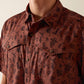 ARIAT MEN'S Printed VentTEK Western Yoke Classic Fit Snap Shirt-SOFT SILT