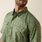 ARIAT MENS Printed VentTEK Outbound Classic Fit Shirt-GREEN