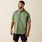 ARIAT MENS Printed VentTEK Outbound Classic Fit Shirt-GREEN