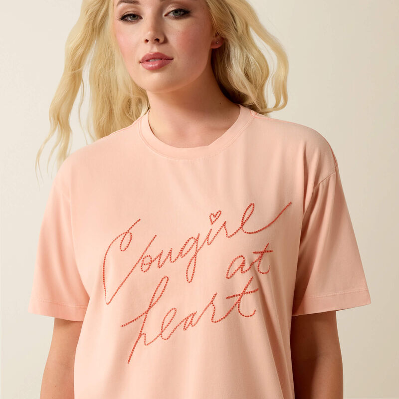 ARIAT WOMEN'S Cowgirl at Heart T-Shirt-TROPICAL PEACH