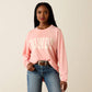 ARIAT WOMEN'S Canvas Oversized Long Sleeve T-Shirt-PINK