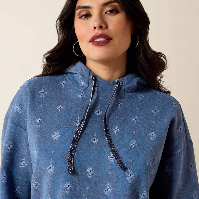 ARIAT WOMEN'S ESSENTIAL HOODIE-BLUE HEATHER