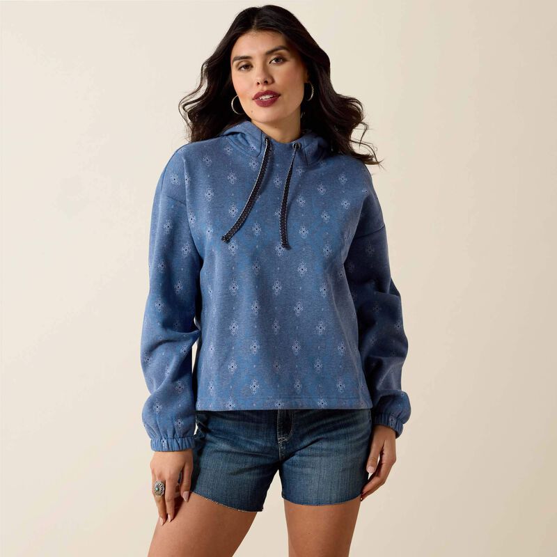 ARIAT WOMEN'S ESSENTIAL HOODIE-BLUE HEATHER