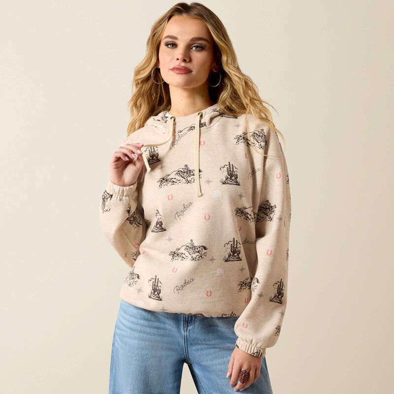 ARIAT WOMEN'S ESSENTIAL HOODIE-OATMEAL HEATHER