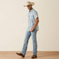 ARIAT MENS VentTEK Western Fitted Shirt-BLUE HEATHER