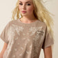 ARIAT Paisley Boxy Crop T-Shirt-TAUPE GREY