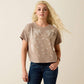 ARIAT Paisley Boxy Crop T-Shirt-TAUPE GREY