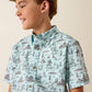 ARIAT YOUTH Pratt Shirt-BLUE GLOW