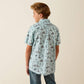ARIAT YOUTH Pratt Shirt-BLUE GLOW