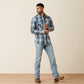 ARIAT MEN'S Retro Heathcliff Fitted Western Snap Shirt-KEY LARGO PLAID