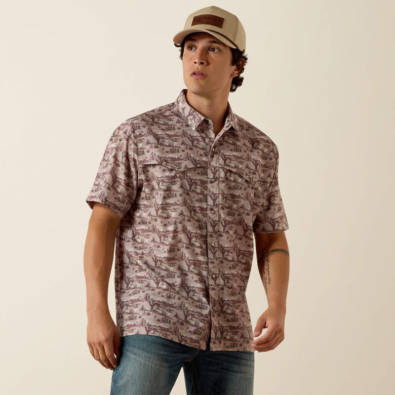 Ariat Mens Printed VentTEK Western Yoke Classic Fit Snap Shirt