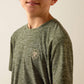 Ariat Longskull Freedom T-Shirt-DARK OLIVE HEATHER