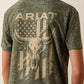 Ariat Longskull Freedom T-Shirt-DARK OLIVE HEATHER