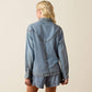 ARIATS Bonfire Shirt Jacket  - MEDIUM BLUE