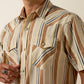 ARIAT MEN'S Retro Hawthorne Fitted Snap Shirt-SANDSHELL STRIPE