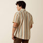 ARIAT MEN'S Retro Hawthorne Fitted Snap Shirt-SANDSHELL STRIPE