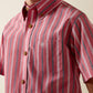 ARIAT YOUTH Pro Series Bobby Shirt-HIBISCUS RED STRIPE