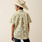 ARIAT YOUTH Sable Shirt-ALMOND OIL SCENIC PRINT
