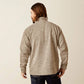 ARIAT MENS Caldwell Logo 1/4 Zip Sweater-BEIGE