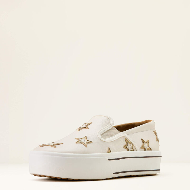 ARIAT WOMEN'S Skylar Star Slip On Shoe-IVORY PEARL