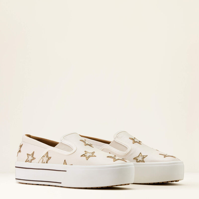 ARIAT WOMEN'S Skylar Star Slip On Shoe-IVORY PEARL