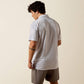 ARIAT MEN'S All Over Print Fitted Polo-WHITE GEO