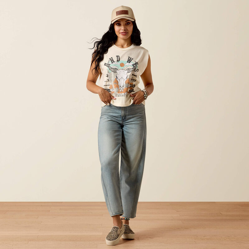 Ariat Women's Steer Skull Landscape T-Shirt
