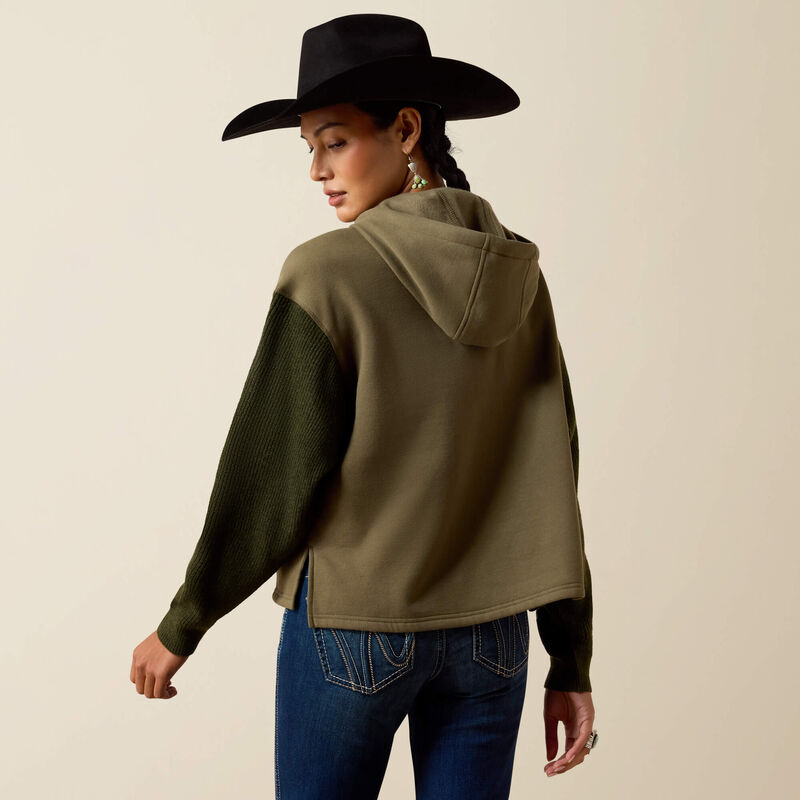 ARIAT WOMEN'S Bozeman Sweater-IVY GREEN