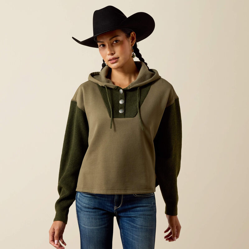 ARIAT WOMEN'S Bozeman Sweater-IVY GREEN