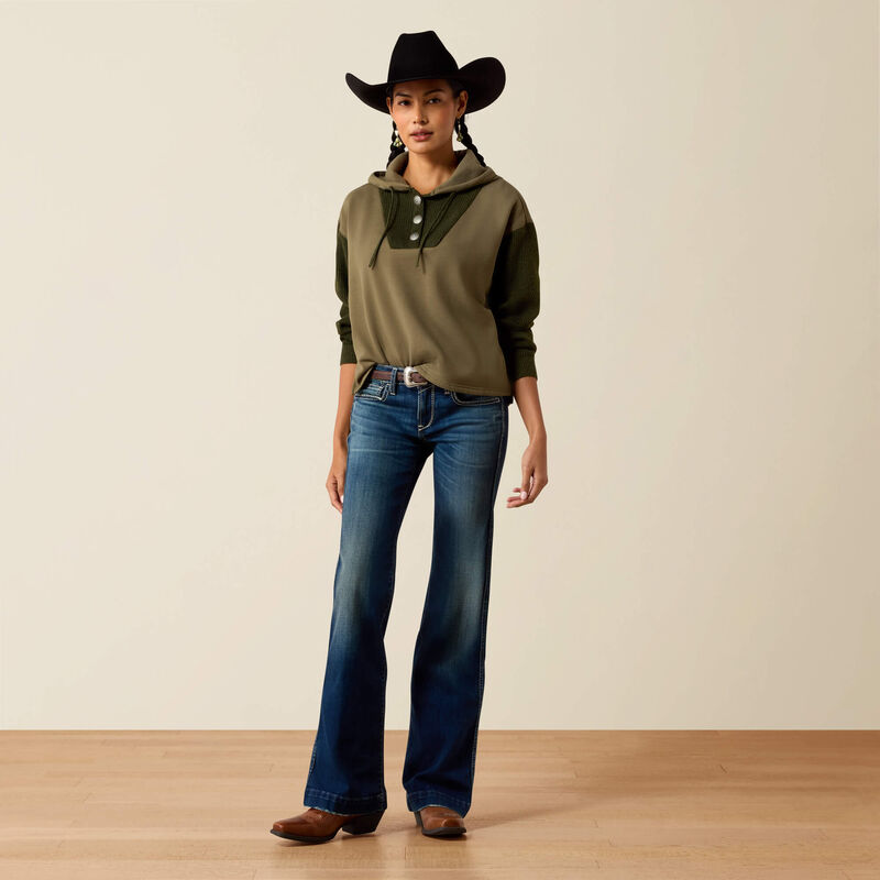 ARIAT WOMEN'S Bozeman Sweater-IVY GREEN