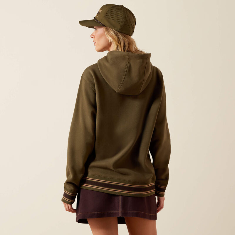 ARIAT WOMEN'S Threaded Through Hoodie-IVY GREEN